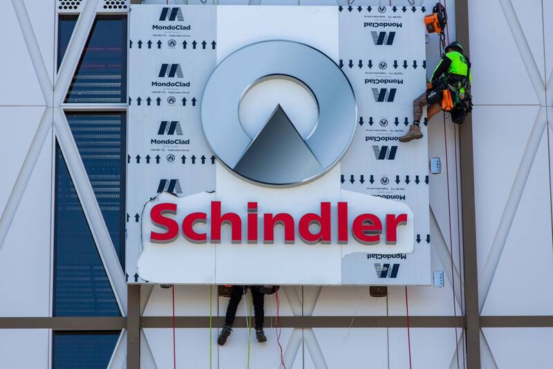 Signage Installation via Rope Access — Sydney, NSW