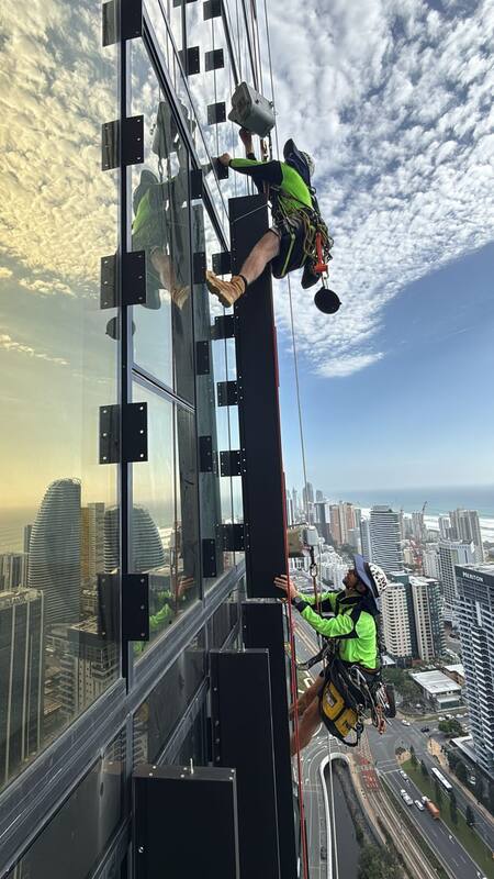 Cladding Installation — Tower Project — Gold Coast, QLD